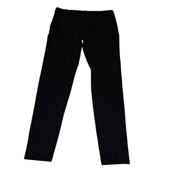 Betabrand Womens Black White Pinstripe Dress Yoga Pants Medium Rayon Blend - Picture 5 of 6